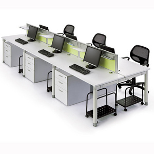 Factory Modern Cubical Office 6 Person Desk Office Furniture Open Concept Workstation with Partition Screen