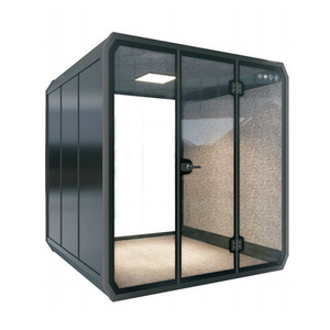 Aluminum frame Acoustic Learning Booth Silence Pod Silence Cube Recording Studio Booths Office Pods with Ventilation