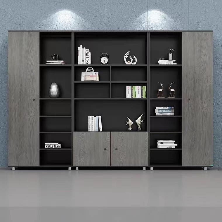 Modern Office Lockable Cabinet Office Executive File Rake Wooden Filing Storage Cabinet