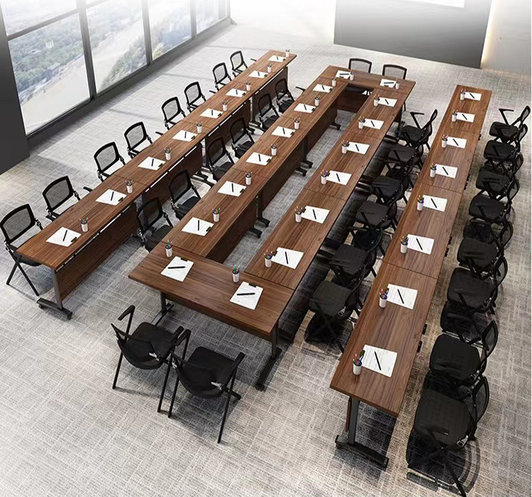 Factory Customized Folding Training Conference Room Tables Training Foldable Meeting Table