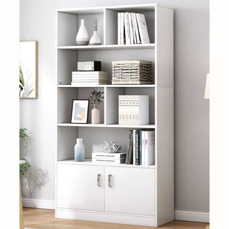 Modern Design Bookshelf With Backboard And Cabinet Office Large Background Wall Display Cabinet