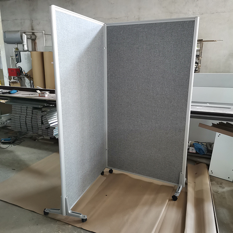 Foldable Office Partitions Soundproof Office Divider Panels Movable Room Cloth Partition Wall