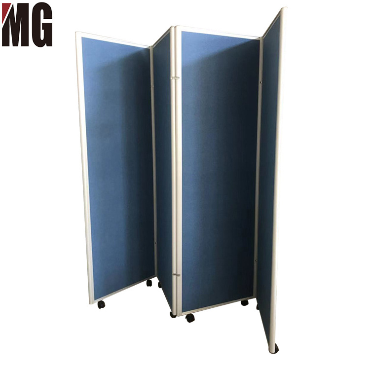 Entrance Doors Hallway Partition Office Mobile Wall With Universal Wheels For Space Division