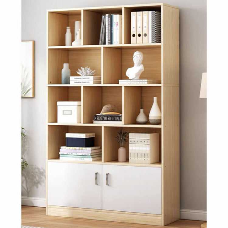 Modern Design Bookshelf With Backboard And Cabinet Office Large Background Wall Display Cabinet