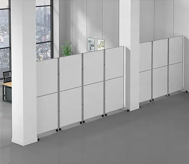 Flexible foldable wooden Interior room divider movable office partition office partition