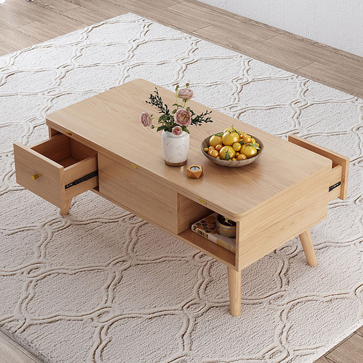 Bedroom multiple function  adjustable coffee table wood folding lifting tabletop  end table