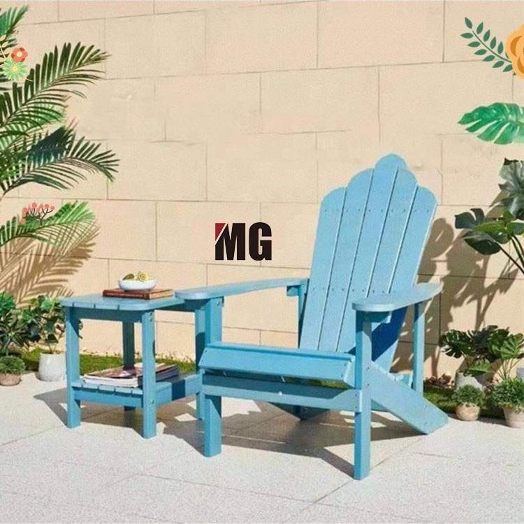 Plastic recycled Eco-friendly patio benches fauteuil adirondack teck outdoor weather resistant adirondack chair