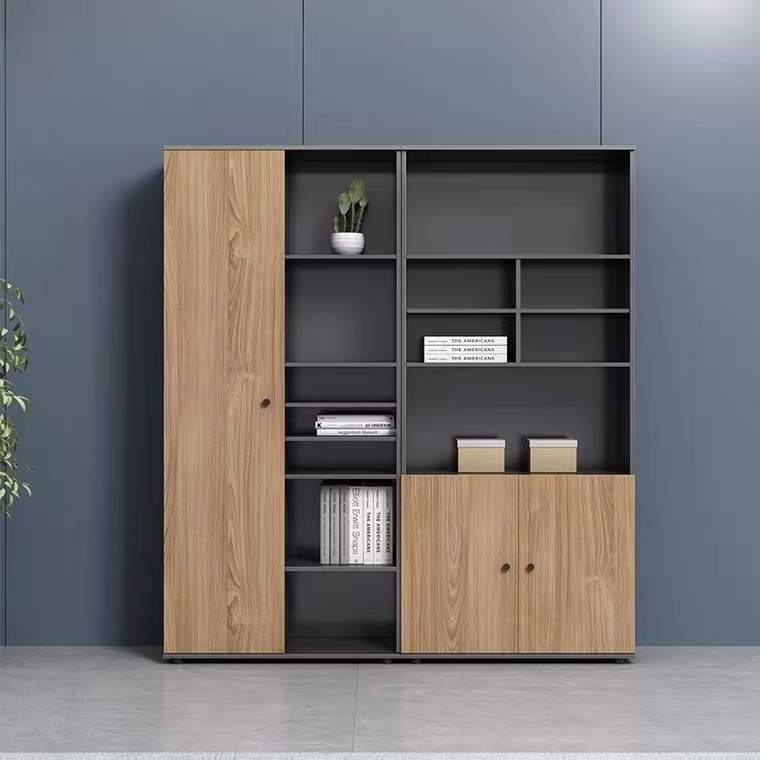 Modern Office Lockable Cabinet Office Executive File Rake Wooden Filing Storage Cabinet