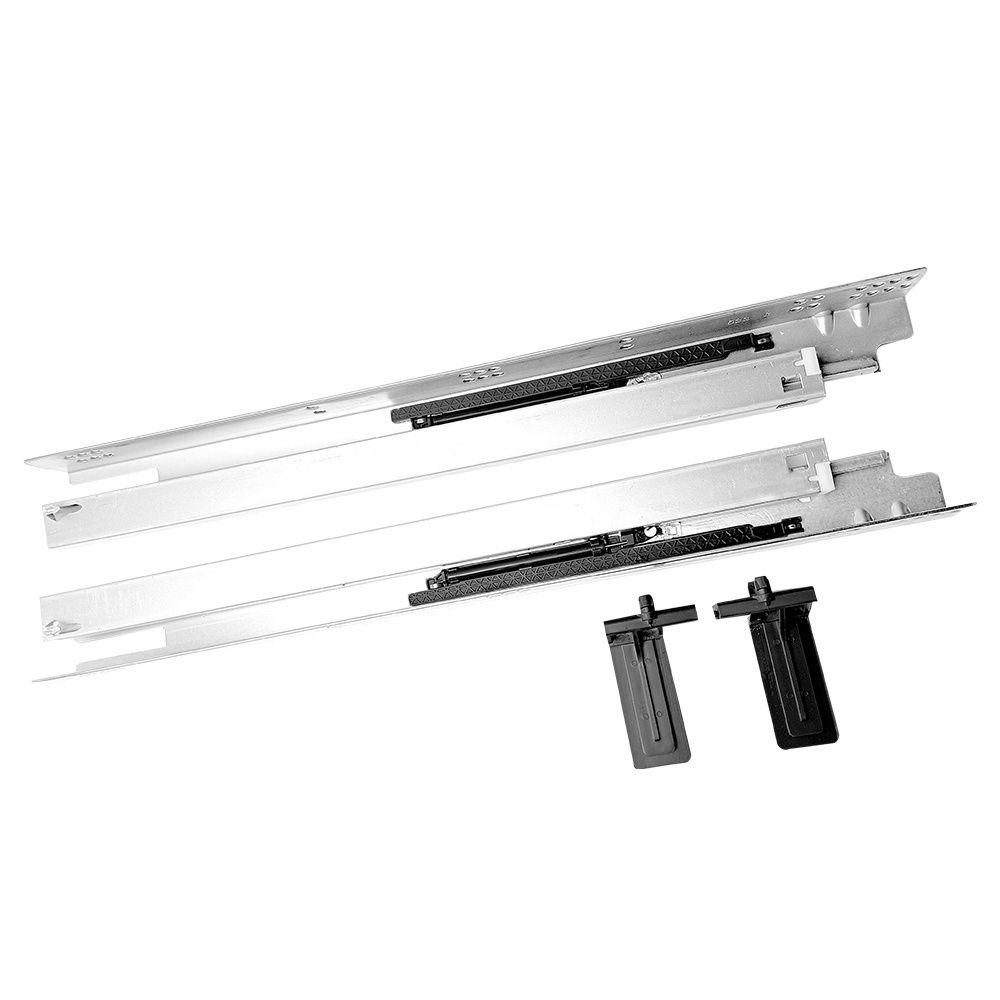 Furniture Hardware Cabinet Telescopic Sliding Channel  Soft Close Extension Adjustable Push Open Undermount Drawer Slide