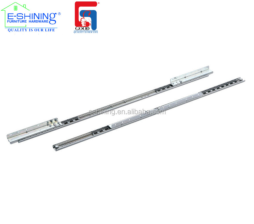 high quality heat press stainless rails track heavy duty cabinet rails slide way 76mm table slide rail locking drawer slide