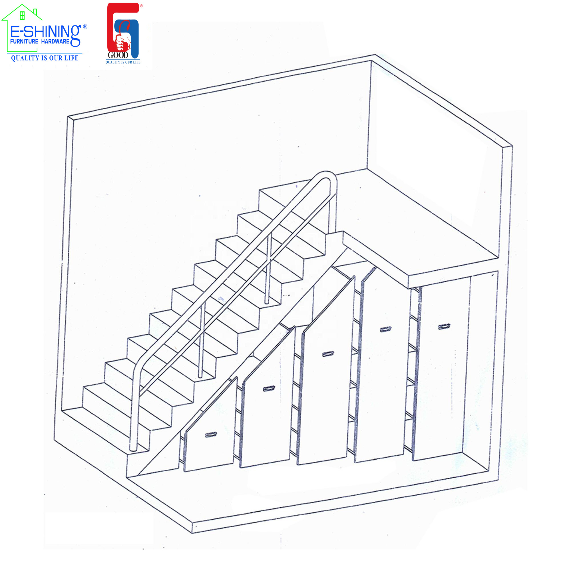 E-SHINING Drawer Slide powder coated drawer slide Cheap kitchen cabinet telescopic drawer channel Table slide