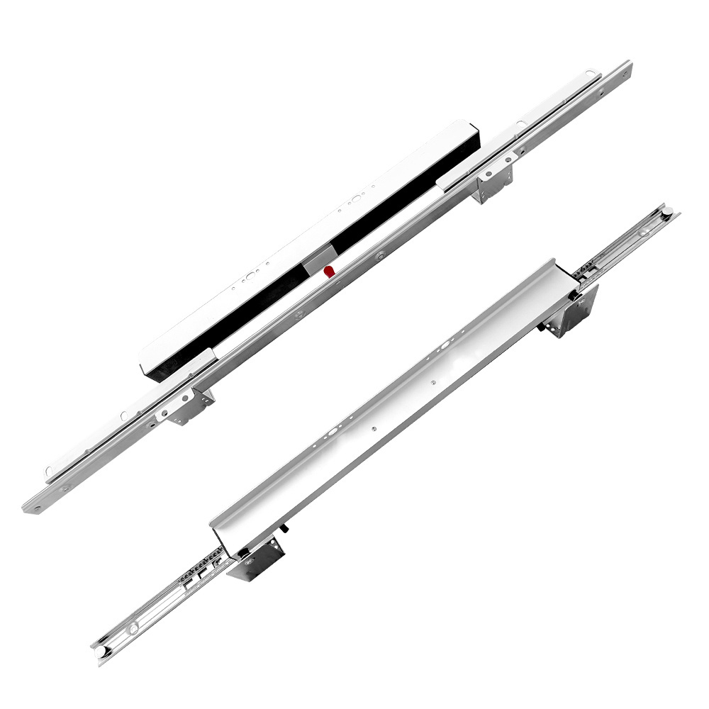 E-SHINING 48MM Width Heavy Duty Full Extension Metal Ball Bearing Dining Telescopic Drawer Table Extendable Mechanism Slide