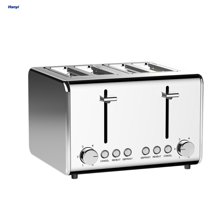 Multi-function Automatic Low Noise Intelligent Baking Oven Smart 4 Slice Bread Sandwich Breakfast Maker Toaster with Bun Warmer