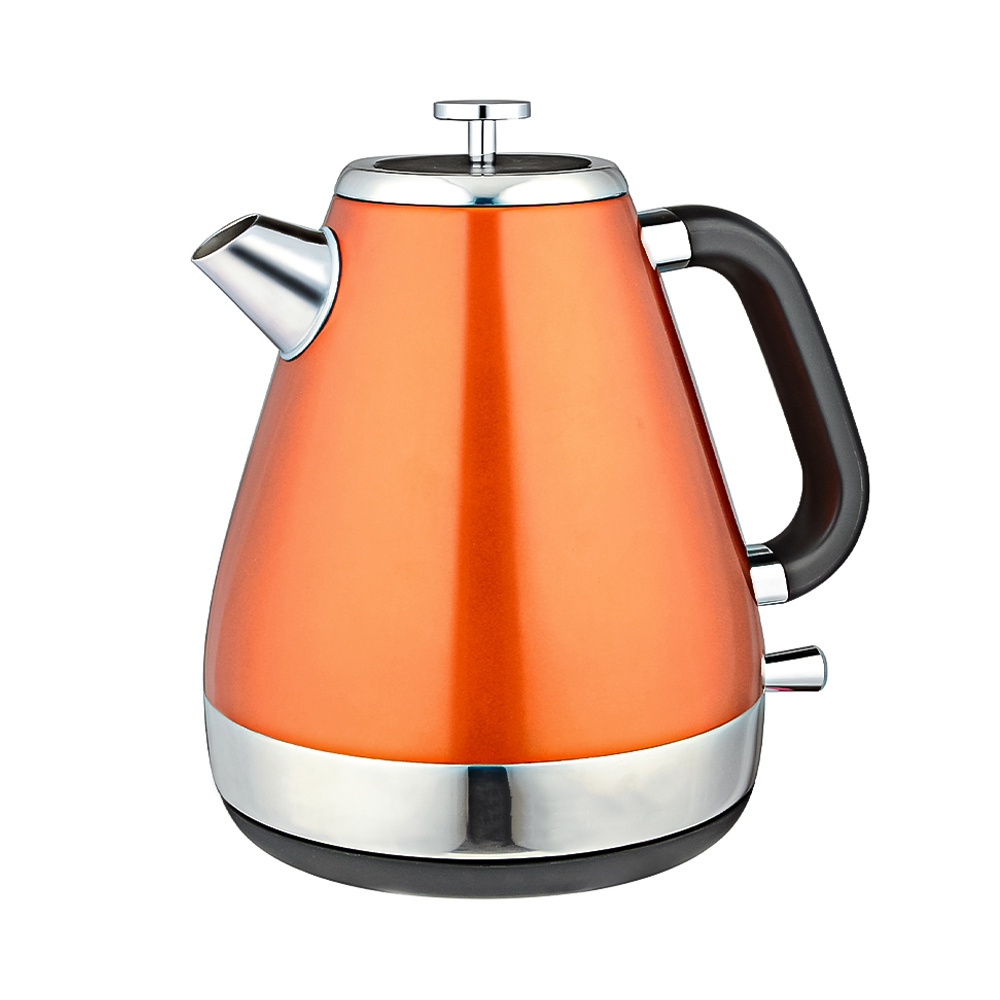 Hot Selling Home Appliances Portable 1.7L Electronic Water Boiler Smart Electric Kettles Stainless Steel in Retro Style