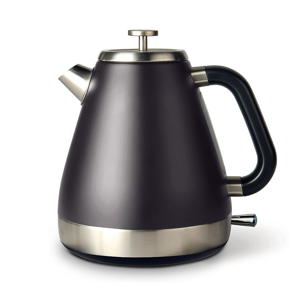 Hot Selling Home Appliances Portable 1.7L Electronic Water Boiler Smart Electric Kettles Stainless Steel in Retro Style