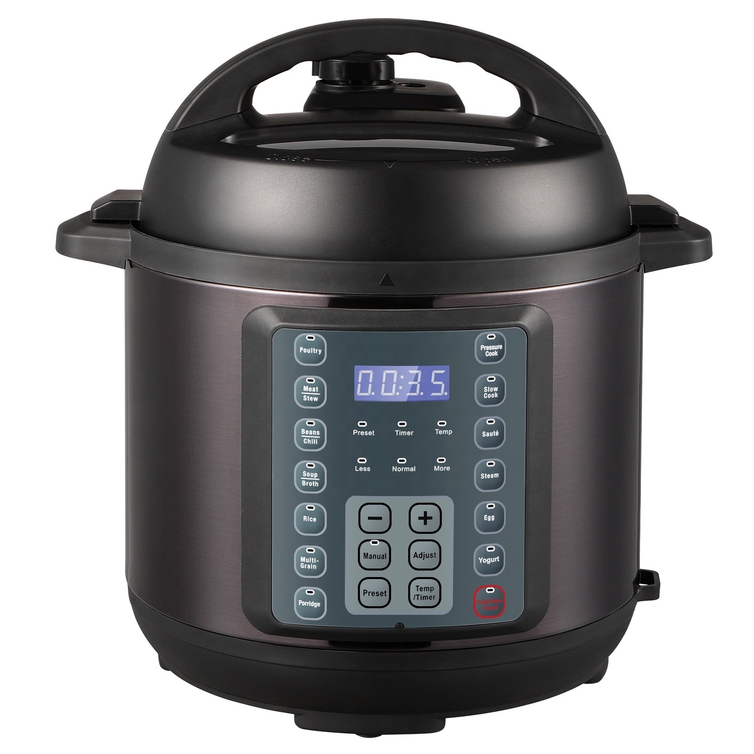 3 Liters Multifunction Stainless Steel Electric Digital Control 4 Digits LED Poultry Meat Rice Soup Slow Cook Pressure Cooker