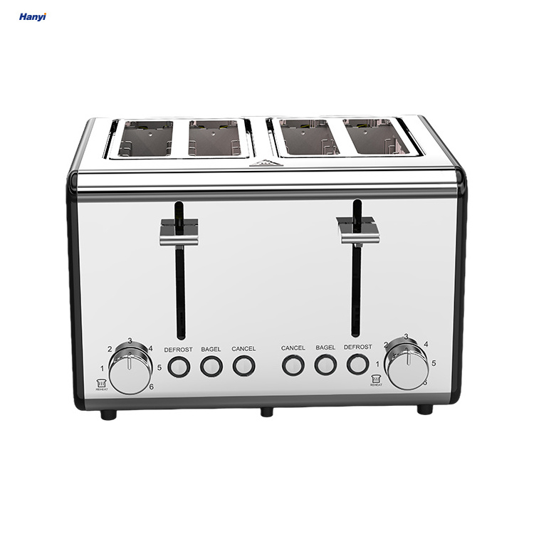 Multi-function Automatic Low Noise Intelligent Baking Oven Smart 4 Slice Bread Sandwich Breakfast Maker Toaster with Bun Warmer