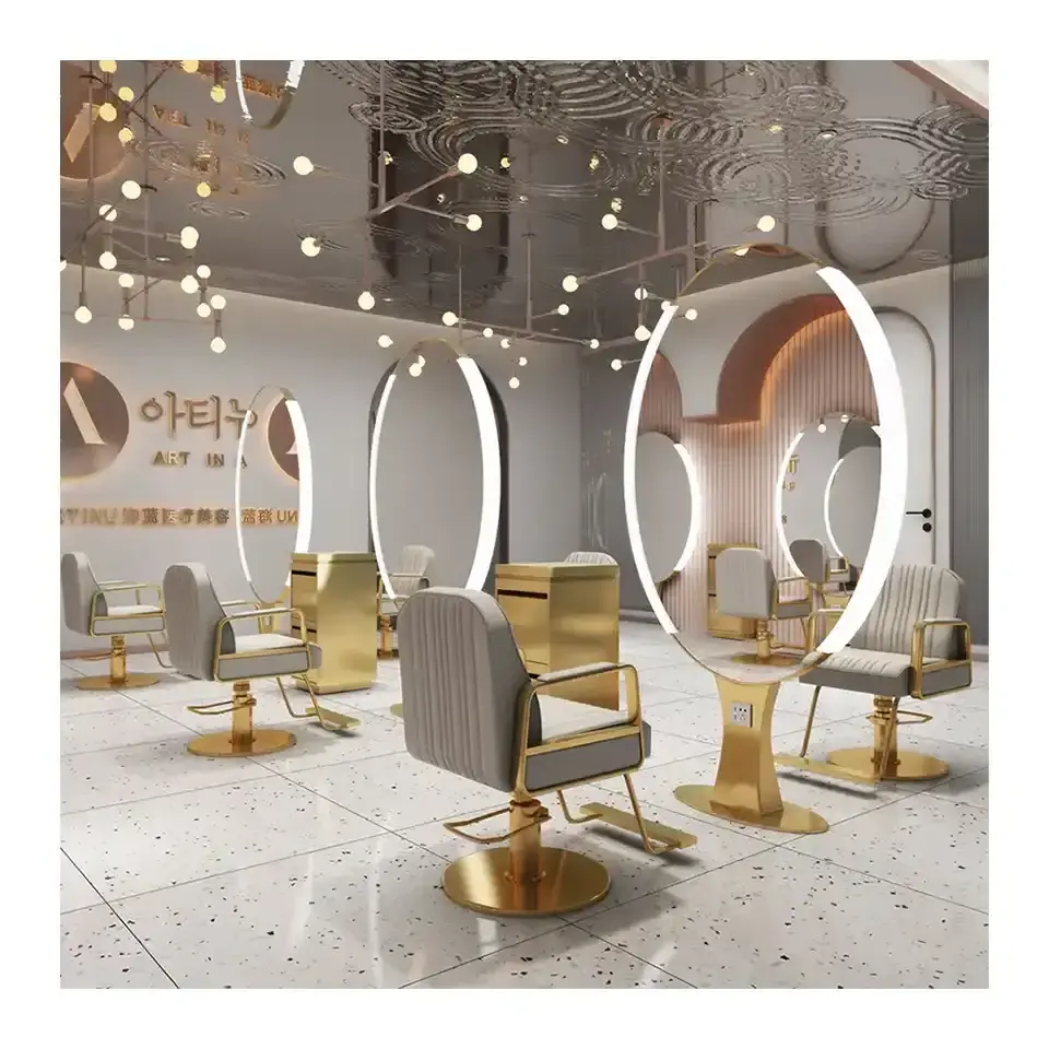 high-end custom double-sided hairdressing beauty mirror for hair salon