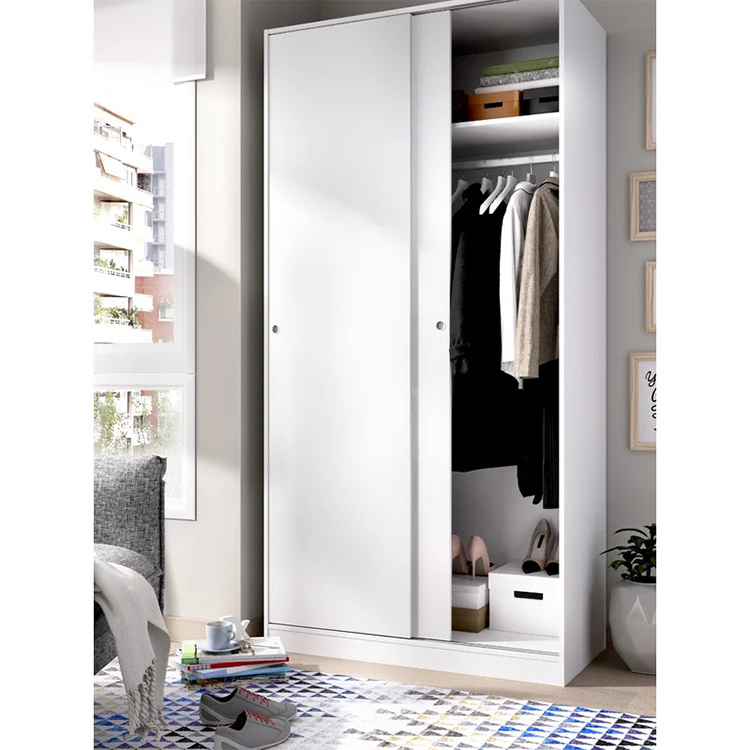 Bedroom furniture Wooden custom storage Double door wardrobe with lock