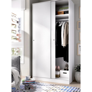 Bedroom furniture Wooden custom storage Double door wardrobe with lock