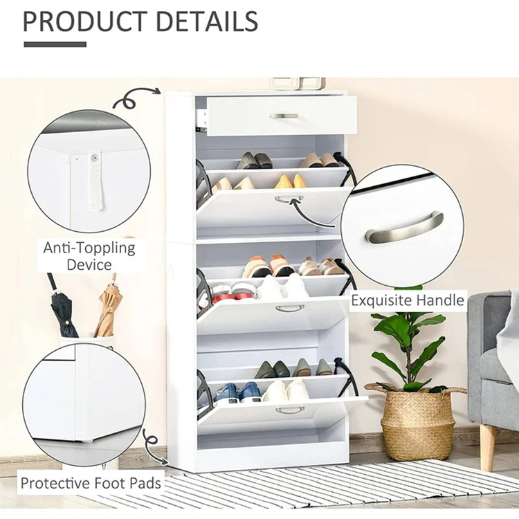 Modern Simple Ultra-Thin Shoe Cabinet Household Door Entrance Household Flip-Over Shoe Rack