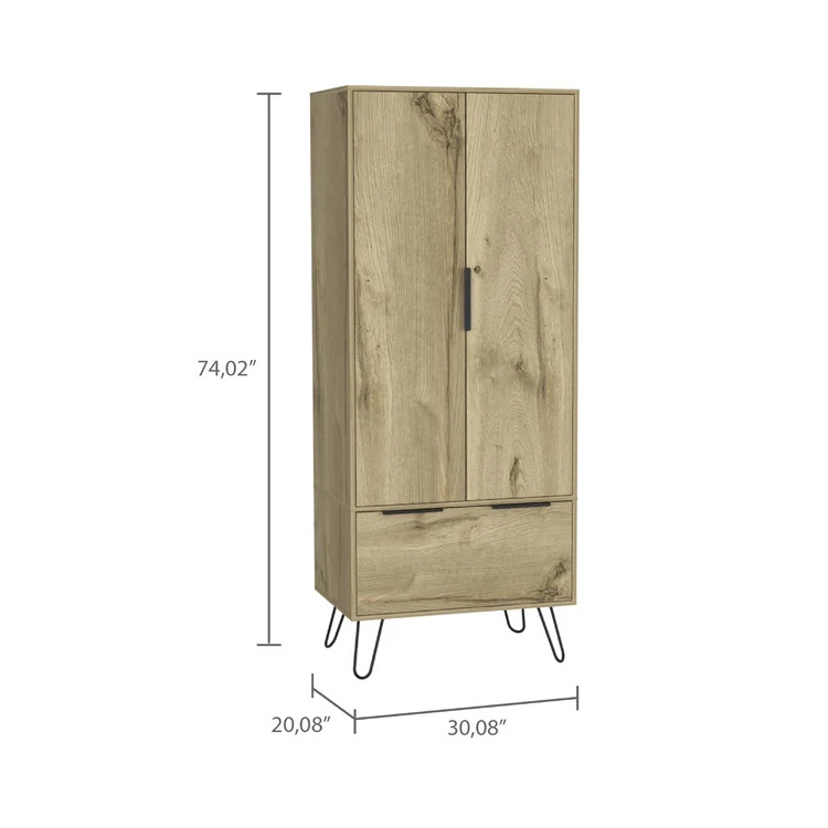 Chinese nude assembles portable baby children's modern custom style solid wood wardrobe