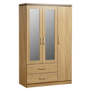 The most popular simple modern bedroom wooden wardrobe closet mirror for sale