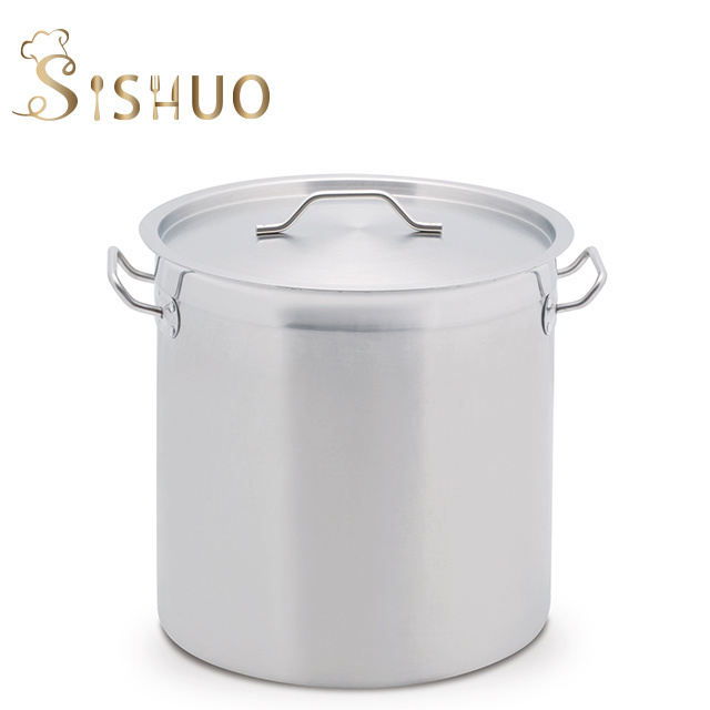 Industrial 17L 23L 58L large capacity stainless steel cooking pots for restaurant hotel using