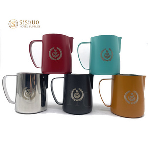 Different colors Stainless Steel Sharp Spout Latte Art Coffee Barista Craft Coffee Milk Frothing Pitcher