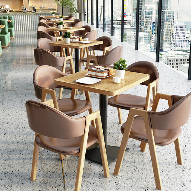 Customize wooden restaurant green leather booth seating with table sets for cafe restaurant