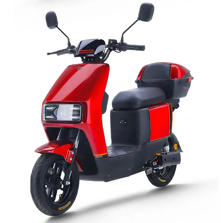 High Speed 800w Adult Powered Electric Mopeds With Front Disc Brake And Rear Shock Absorption