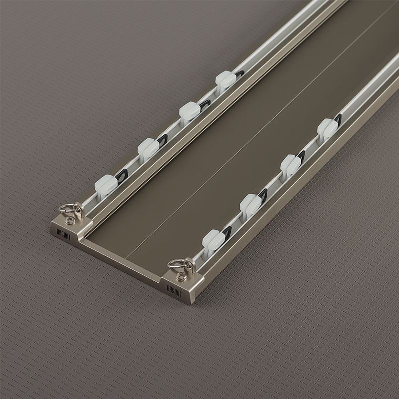 Wall Mounted Curtain Track Double Custom Length Curtain Rail Aluminum Curtain Track With Pulley System For Living Room