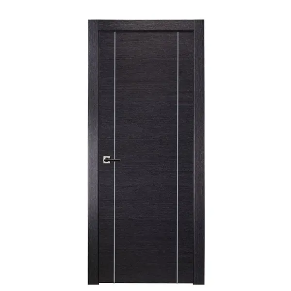 Australia house sound proof interior door inside plain black wood door with smart security lock