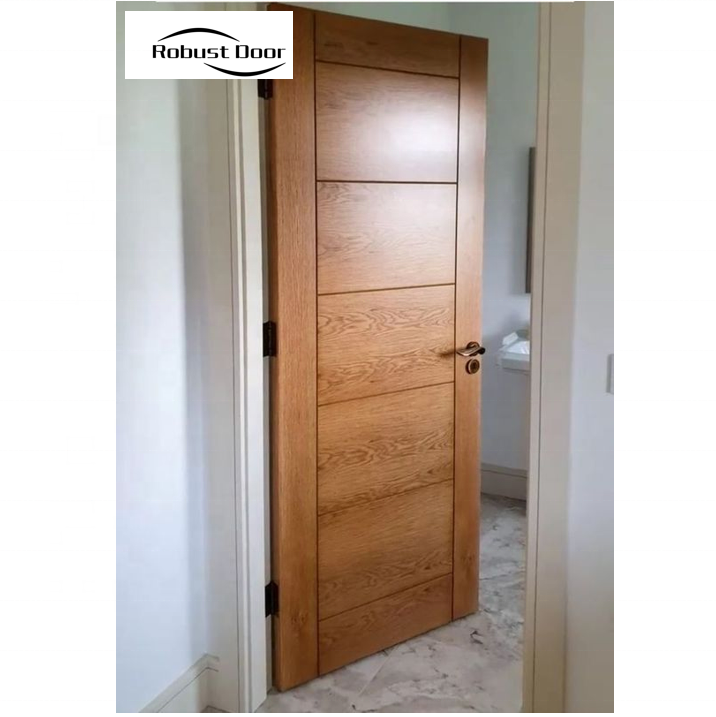 Robust Door wooden doors for houses interior swing wood door sets waterproof frame and accessories handle