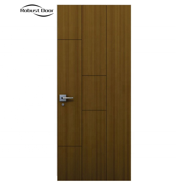 Robust Door wooden doors for houses interior swing wood door sets waterproof frame and accessories handle