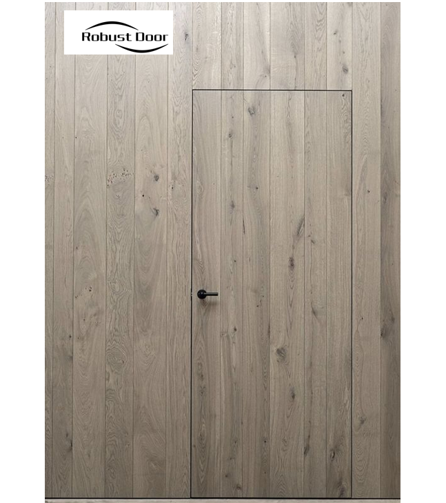 Frameless secret doors flush wooden concealed hidden room door invisible door with lock and hinges