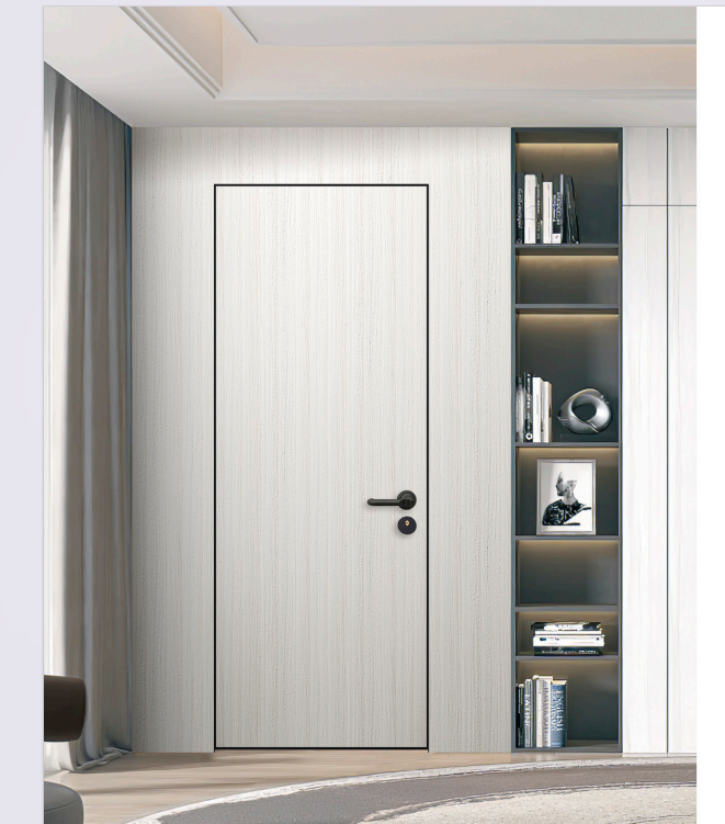 Frameless secret doors flush wooden concealed hidden room door invisible door with lock and hinges