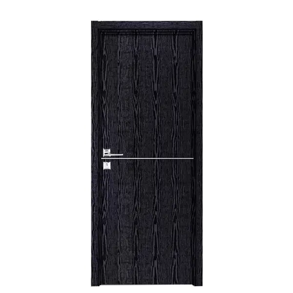 Australia house sound proof interior door inside plain black wood door with smart security lock