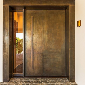 Villa house outdoor main entrance luxury copper doors designs custom made exterior metal brass door