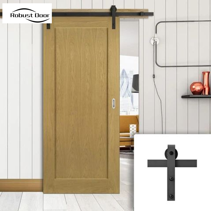 Robust Door Home interior barn doors design sliding wooden veneer door for bathroom