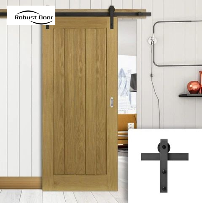 Robust Door Home interior barn doors design sliding wooden veneer door for bathroom