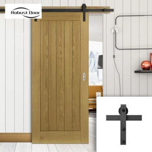 Robust Door Home interior barn doors design sliding wooden veneer door for bathroom