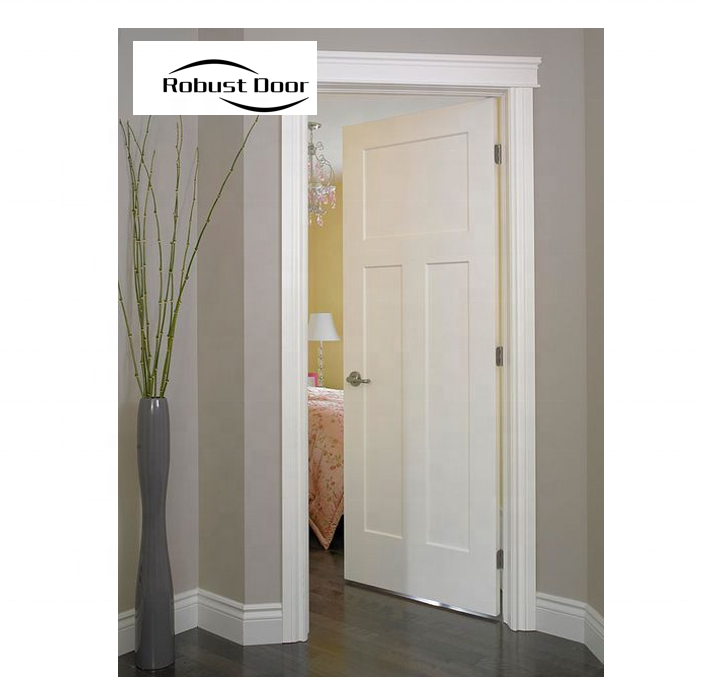 Shaker wooden doors durable scratch-resistant for houses interior room bedroom office apartment door wholesale