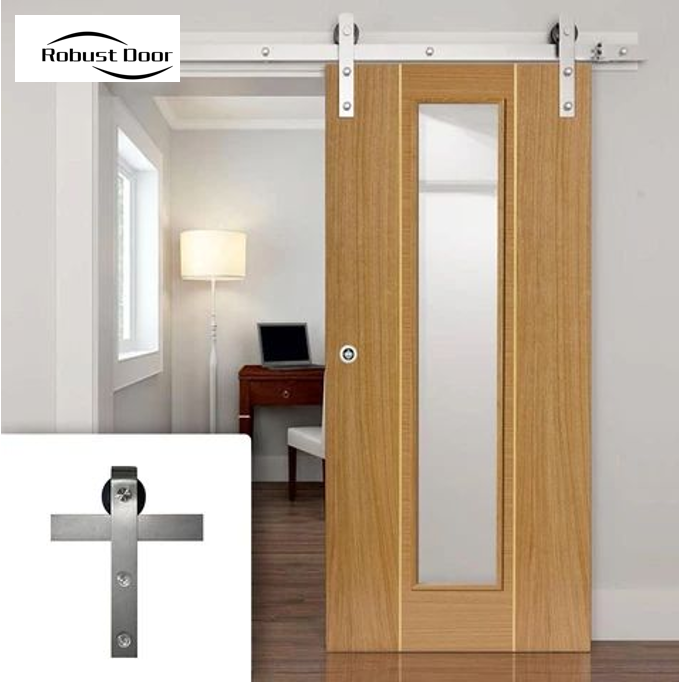 Robust Door Home interior barn doors design sliding wooden veneer door for bathroom