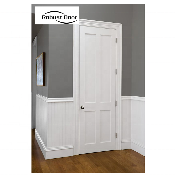 Shaker wooden doors durable scratch-resistant for houses interior room bedroom office apartment door wholesale