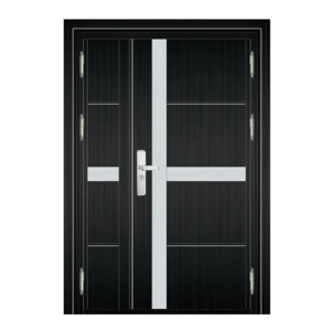 Robust Door Entry Unequal Double Door Front Security Stainless Steel Bulletproof Doors with Smart Lock