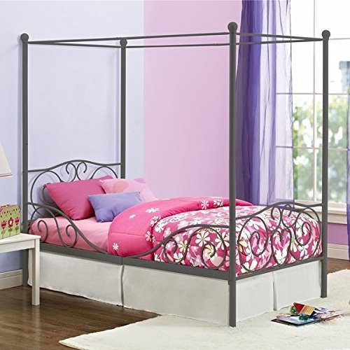 metal toddler pink girl princess car bed kids cartoon canopy bed