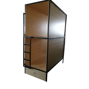 hostel horizontal soundproof sleeping pod capsule sleepbox metal frame hotel bunk bed