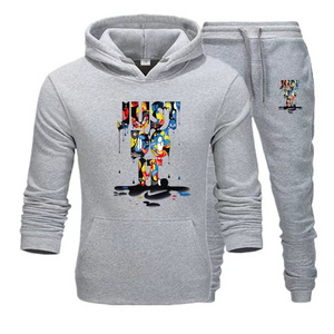 Men's European and American unisex sweatsuit sets tracksuits outfits 2 piece jogger fitness set