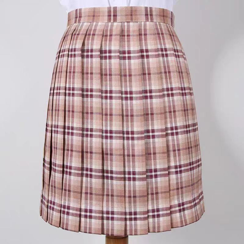 Girls Japanese Pleated Tennis High Waisted A-line School Uniform Athletic Golf plaid short Skirt